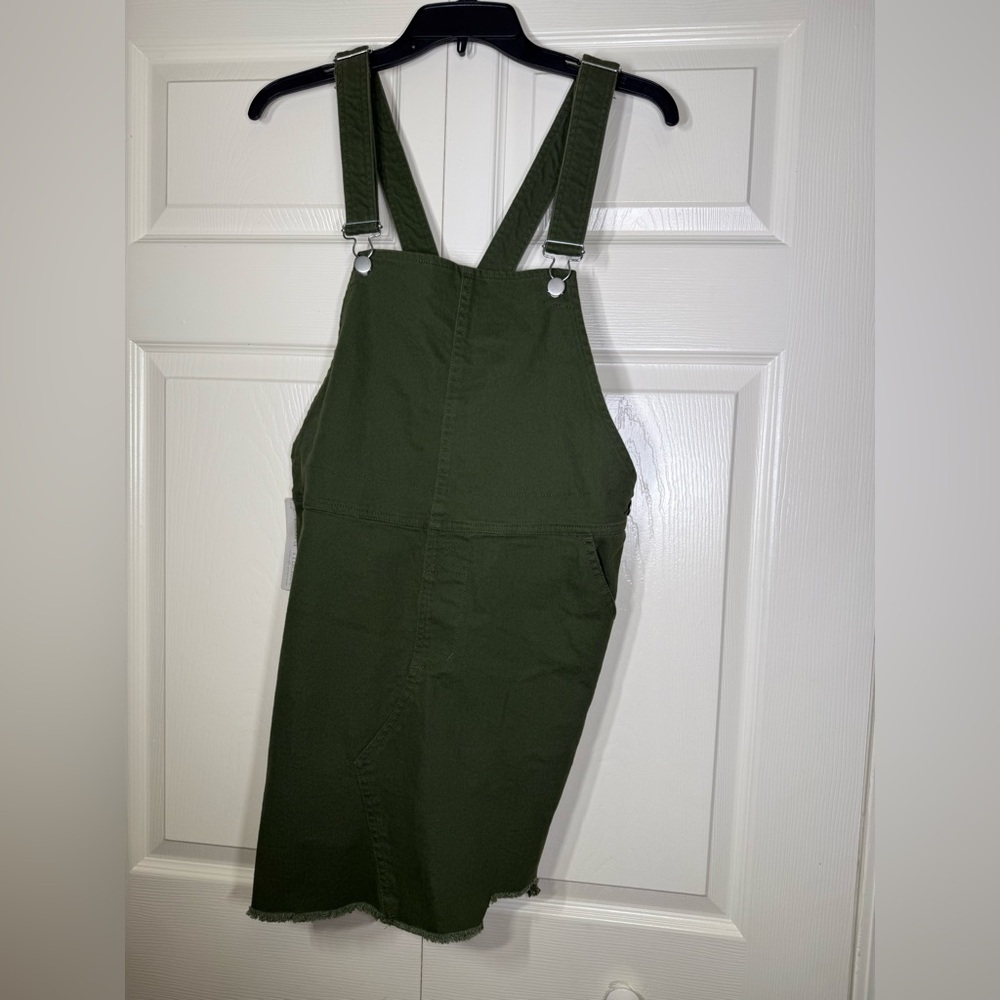 Lizard thicket the cove women's olive green‎ denim overall dress